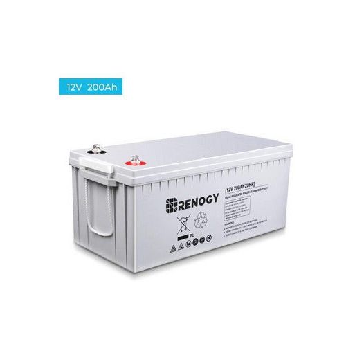 Renogy 12V 200Ah Deep Cycle AGM Battery - Generator Vault - 