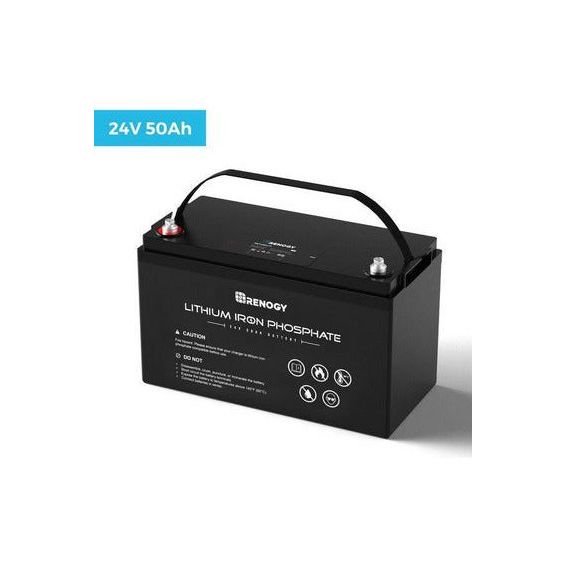 Renogy 24V 50Ah Lithium Phosphate Battery - Generator Vault - 