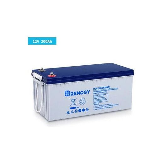 Renogy 12V 200Ah Deep Cycle Hybrid GEL Battery - Generator Vault - 