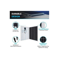 Renogy 50W 12V Monocrystalline Solar Starter Kit