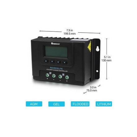 Renogy Rover Elite 40A MPPT Solar Charge Controller - Generator Vault - 