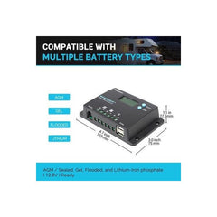 Renogy New Edition Voyager 20A PWM Waterproof Solar Charge Controller