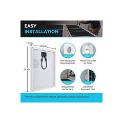 Renogy 50W 12V Monocrystalline Solar Starter Kit