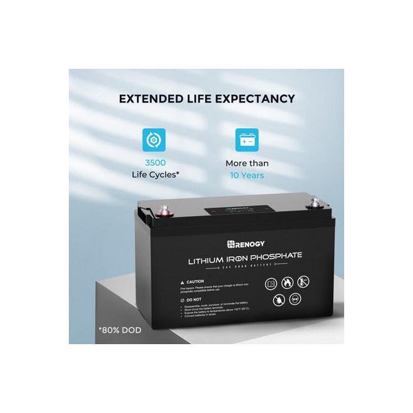 Renogy 24V 50Ah Lithium Phosphate Battery - Generator Vault - 