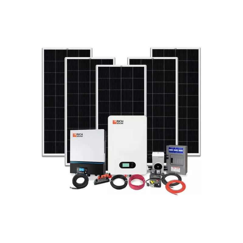 Rich Solar 1000W 48V 120VAC Off-Grid Solar Cabin Kit