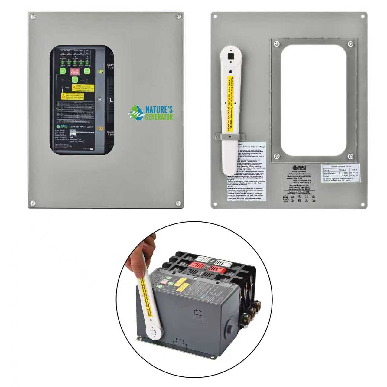 Nature's Generator 50A Compact Automatic Transfer Switch - Generator Vault - 