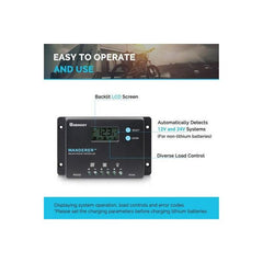 Renogy New Edition Voyager 20A PWM Waterproof Solar Charge Controller