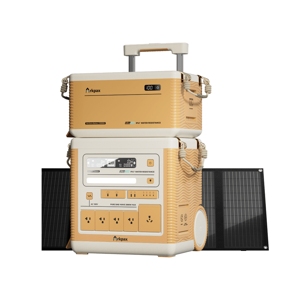 Arkpax Ark PRO 2400W IP67 Portable Power Station - Generator Vault - Extended Power Package - 