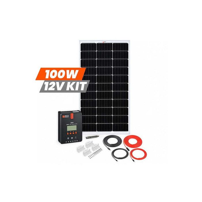 Rich Solar 100 Watt Solar Kit with MPPT Controller