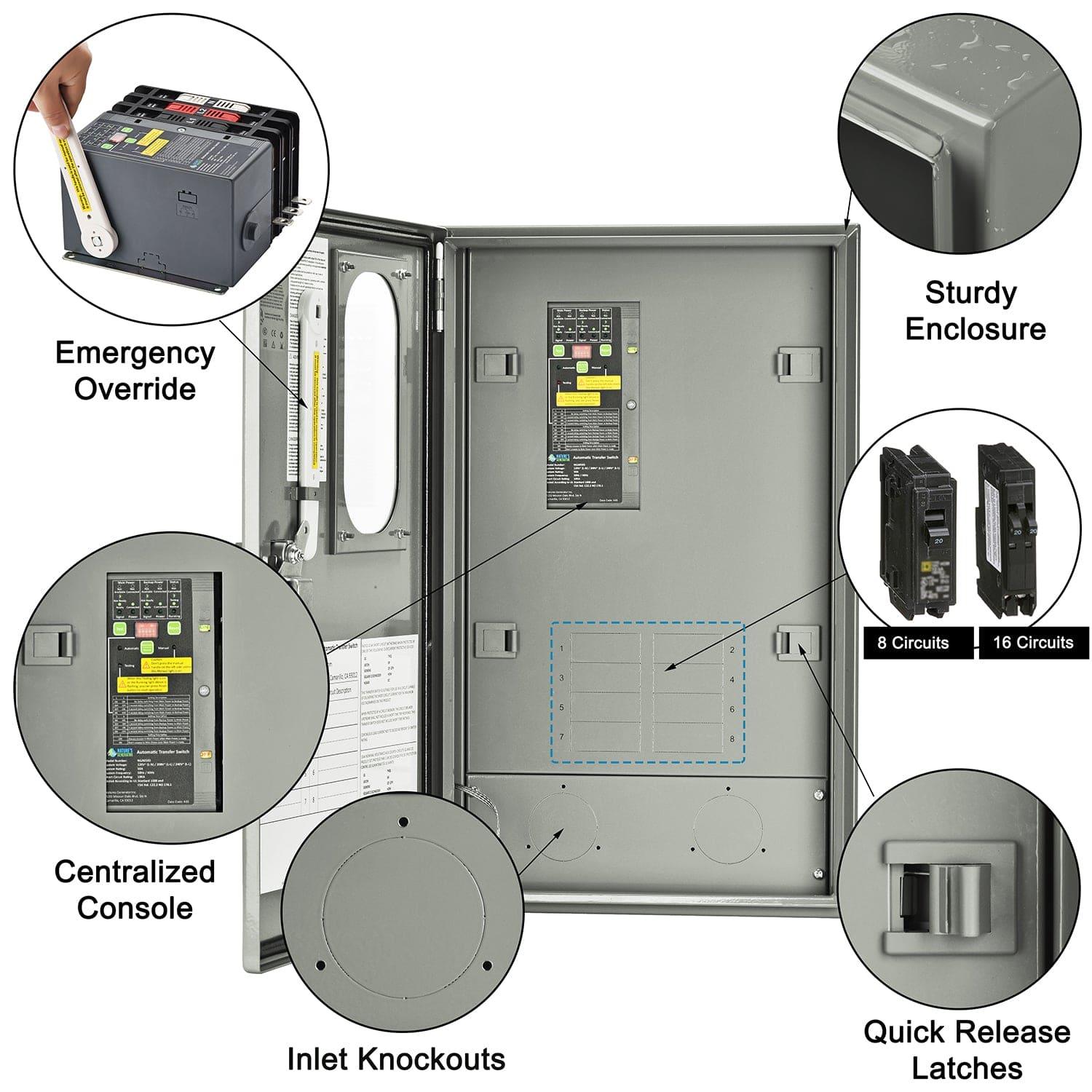 Nature's Generator 30A Automatic Generator Transfer Switch - Generator Vault - 30A Automatic Transfer Switch - 