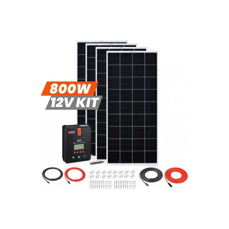 Rich Solar 800 Watt Solar Kit with MPPT Controller