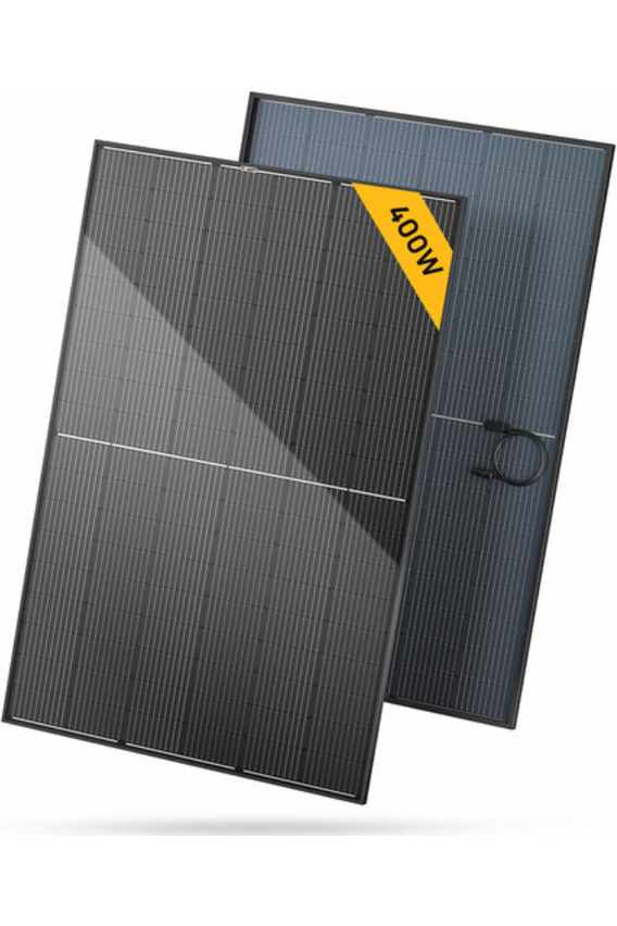 BougeRV 400W 12V 10BB Mono Bifacial Solar Panel