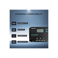Renogy 100W 12V Monocrystalline Solar Starter Kit With Wanderer Charge Controller