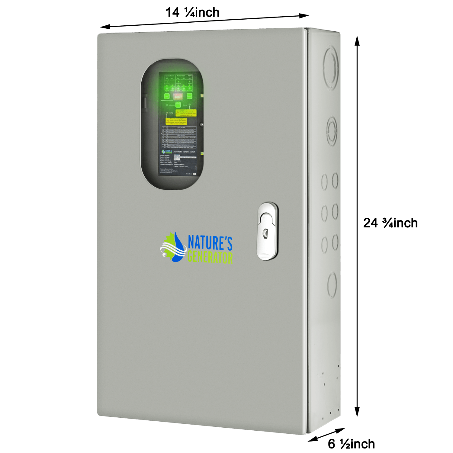 Nature's Generator 50A Automatic Generator Transfer Switch - Generator Vault - 50A Automatic Transfer Switch - 