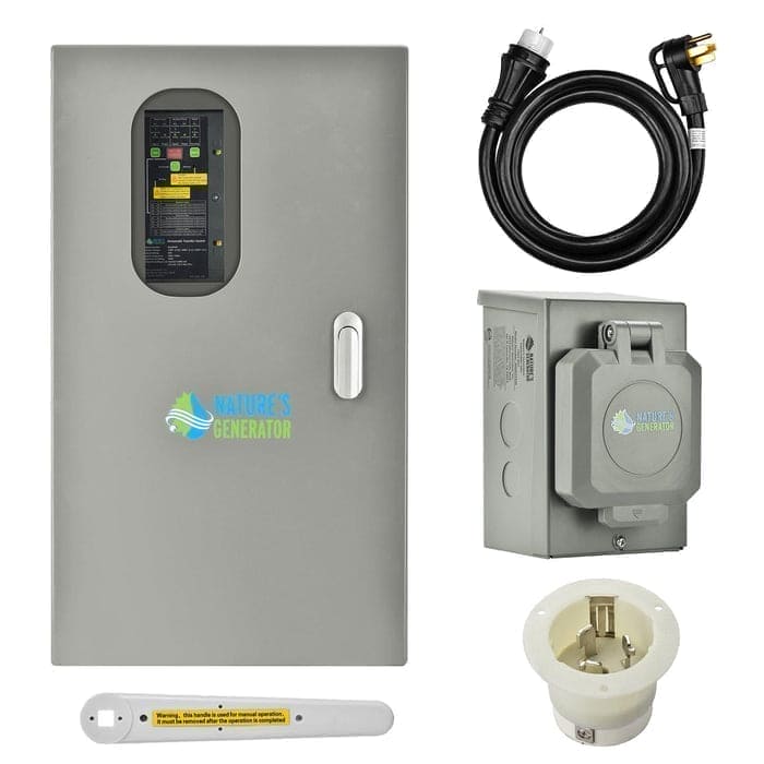 Nature's Generator MyGrid 10K Portable Power Station with Transfer Switch - Generator Vault - MyGrid 10K + 50A Automatic Transfer Switch - 