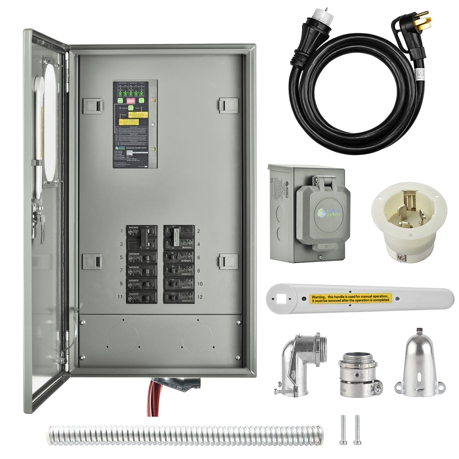 Nature's Generator 50A Automatic Generator Transfer Switch - Generator Vault - Pre - Wired 50A Automatic Transfer Switch - 