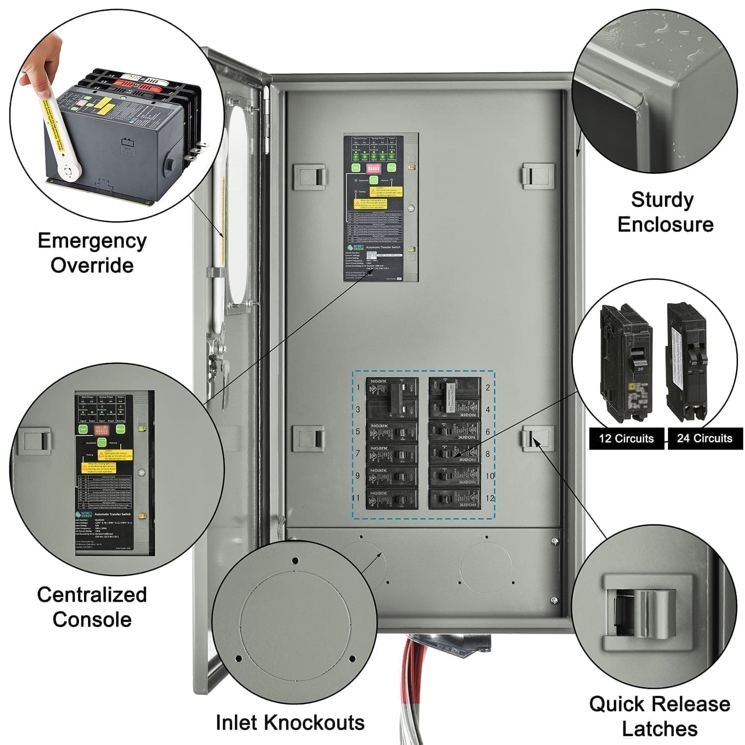 Nature's Generator 50A Automatic Generator Transfer Switch - Generator Vault - 50A Automatic Transfer Switch - 