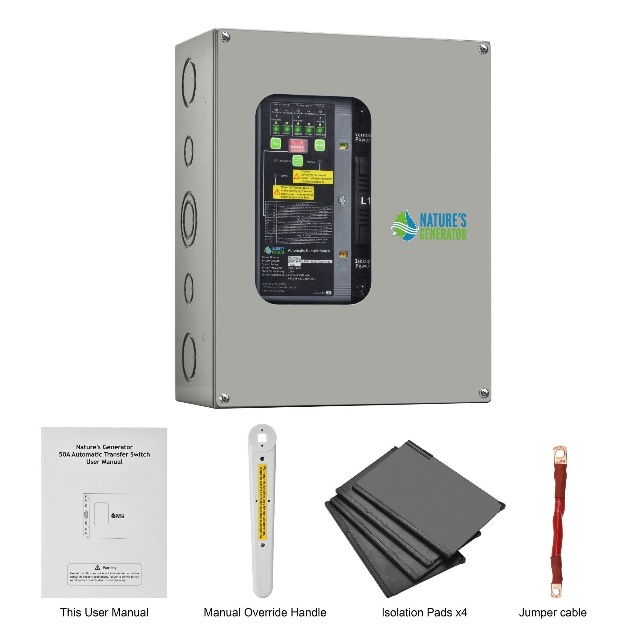 Nature's Generator 50A Compact Automatic Transfer Switch - Generator Vault - 