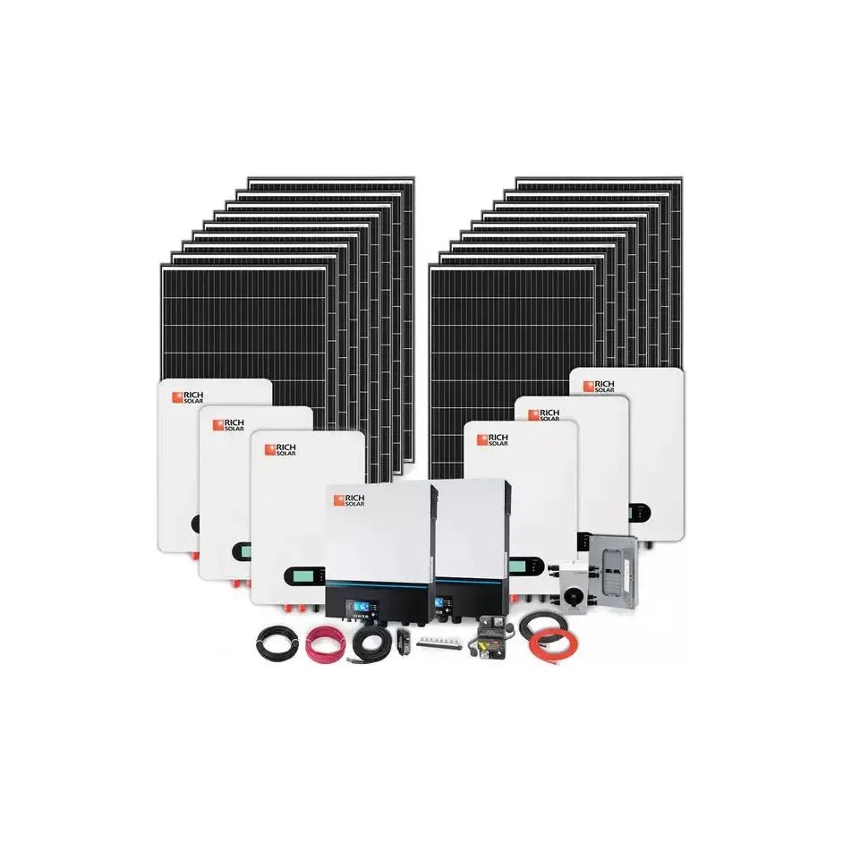 Rich Solar 6000W 48V 240VAC Off - Grid Solar Cabin Kit - Generator Vault - 