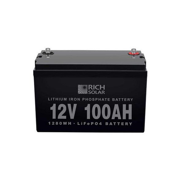 Rich Solar 12V 100Ah LiFePO4 Lithium Iron Phosphate Battery
