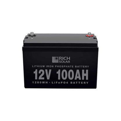 Rich Solar 12V 100Ah LiFePO4 Lithium Iron Phosphate Battery