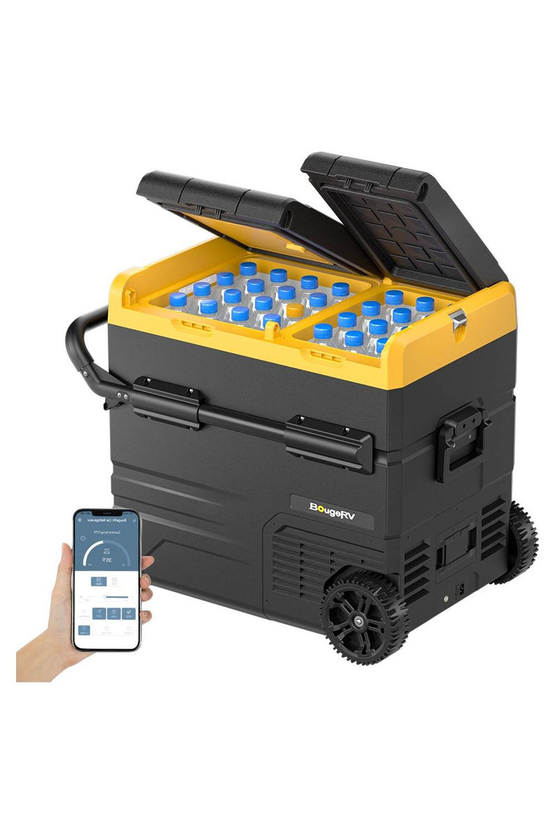 BougeRV CRD55 59QT 12 Volt Dual Zone Car Refrigerator