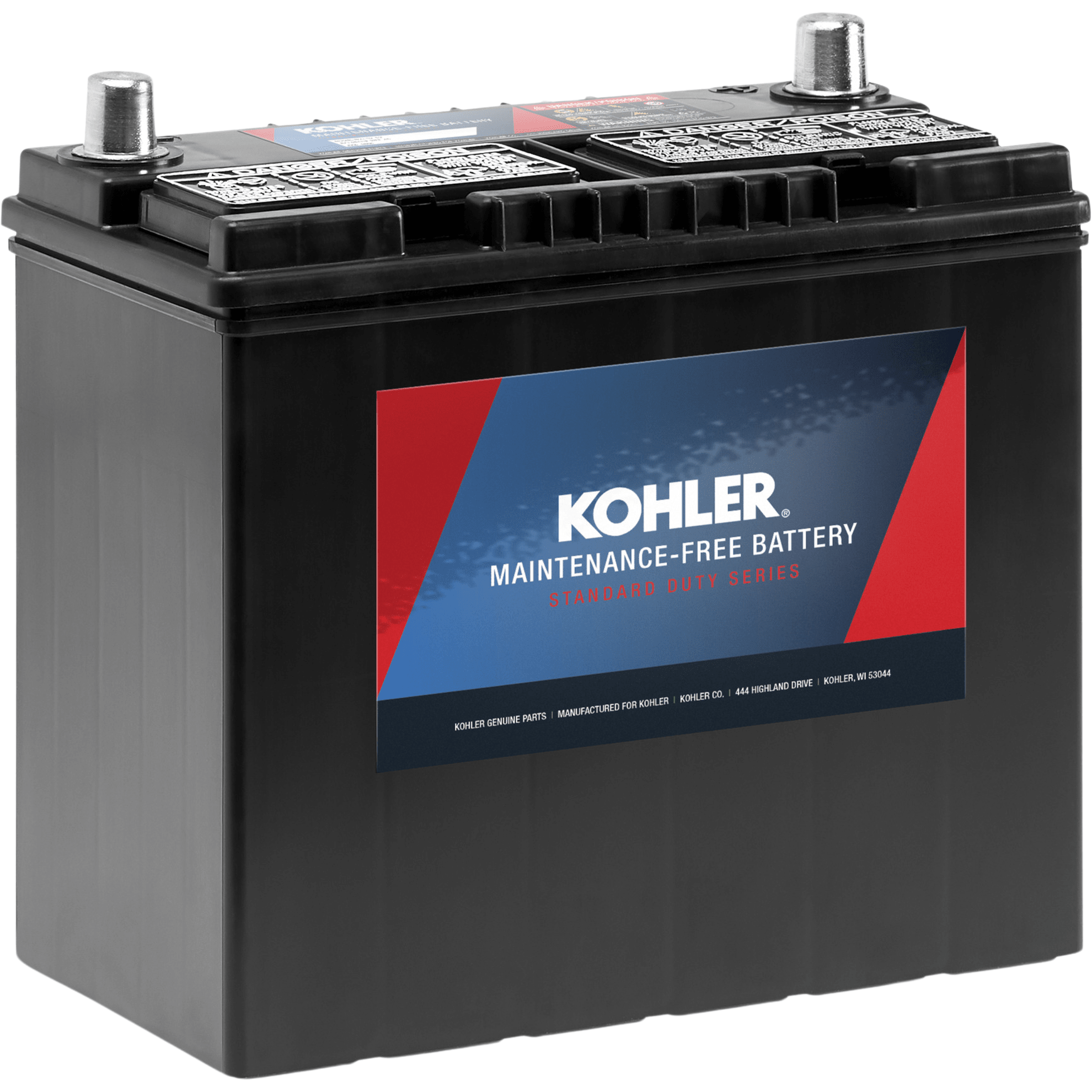 Kohler Genuine Battery Standard Duty Series 500CCA Group 26 Wet 12V Generator Battery - Generator Vault - 