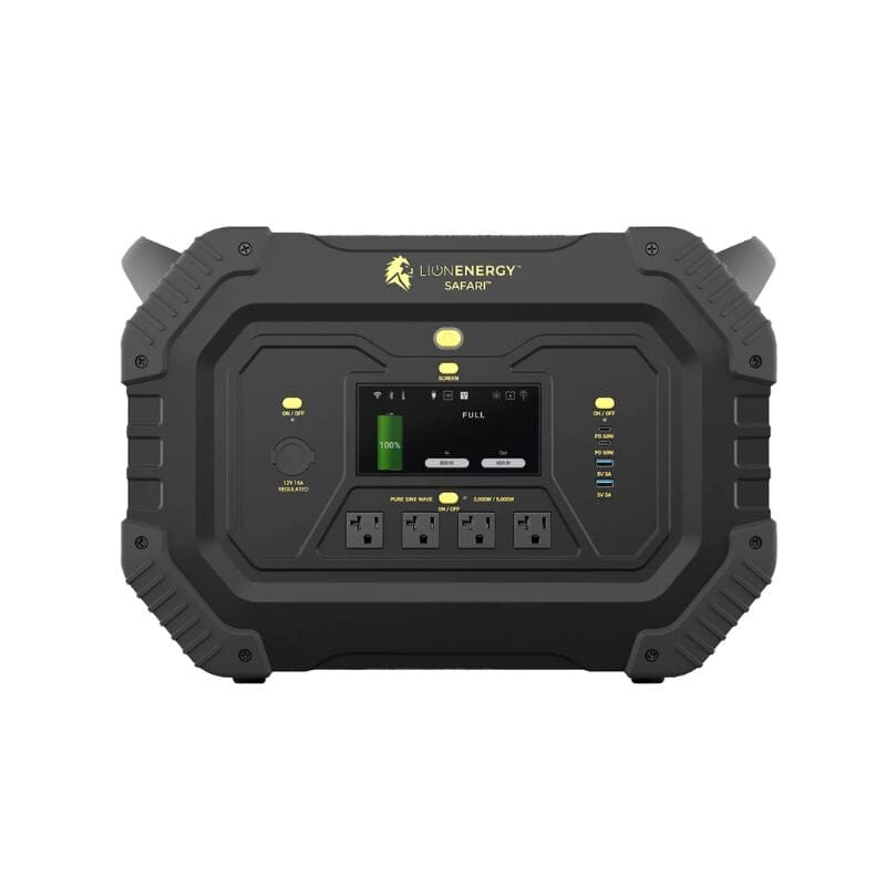Lion Energy Safari 3000W Portable Power Station Custom Bundle Solar Generator Kit - Generator Vault-0 Solar panels-0 EMP Bags-0 LED light strings