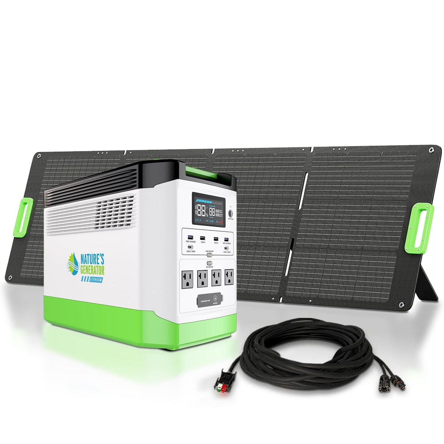 Nature's Generator Lithium 1800 Solar Generator Kit
