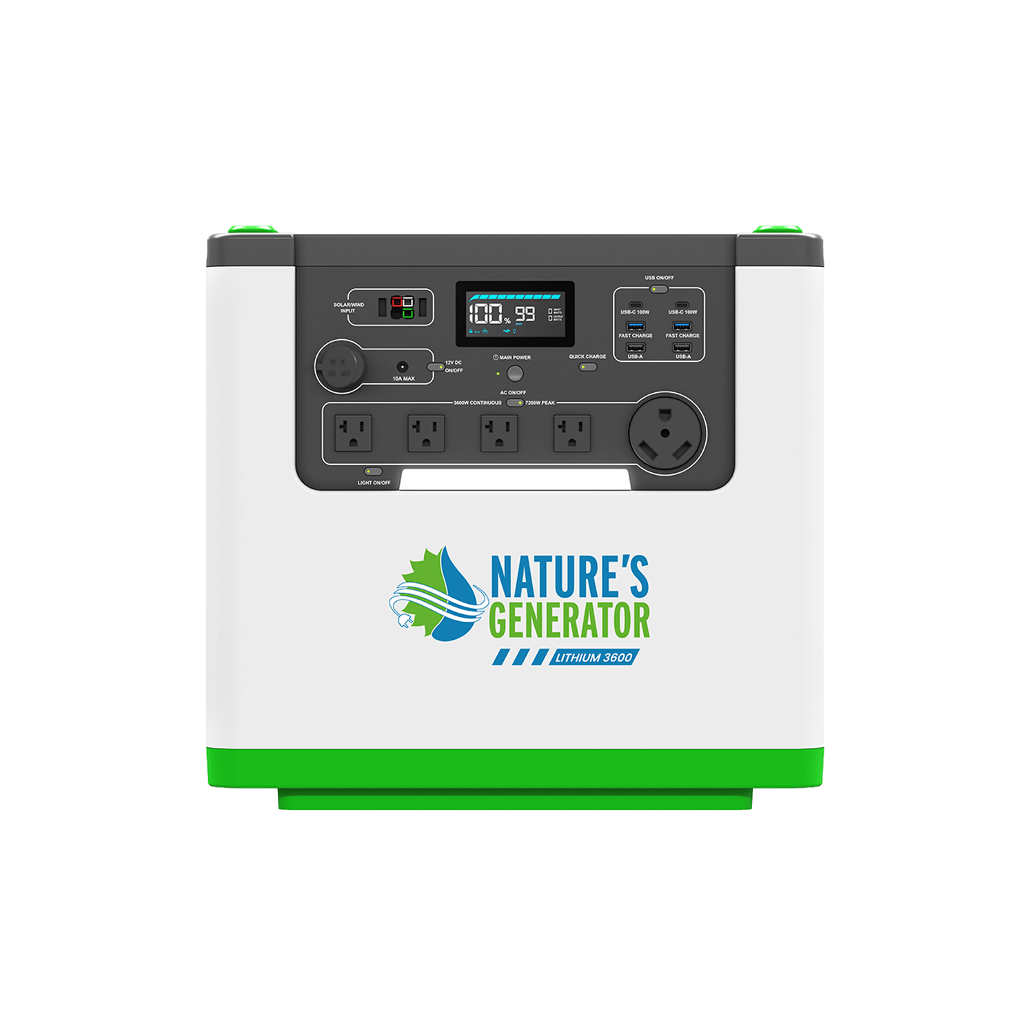 Nature's Generator Lithium 3600 Portable Power Station - Generator Vault - Lithium 3600 Power Station - 