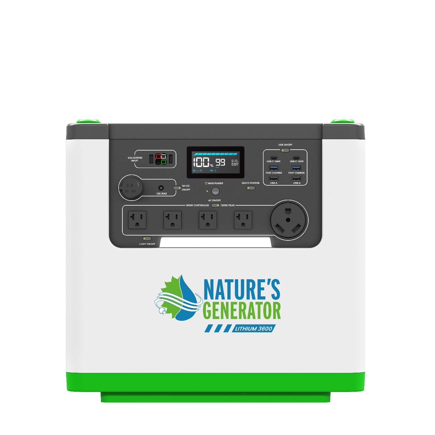 Nature's Generator Lithium 3600 Portable Power Station - Generator Vault - Lithium 3600 Power Station - 