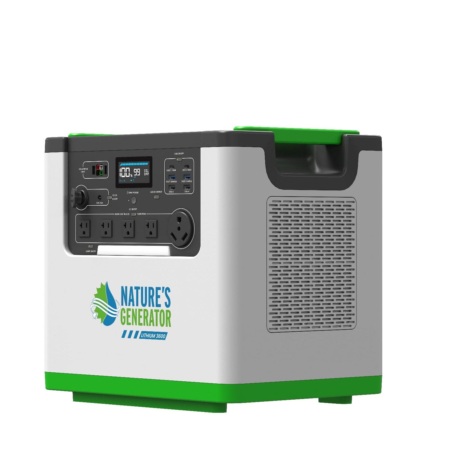 Nature's Generator Lithium 3600 Portable Power Station - Generator Vault - Lithium 3600 Power Station - 