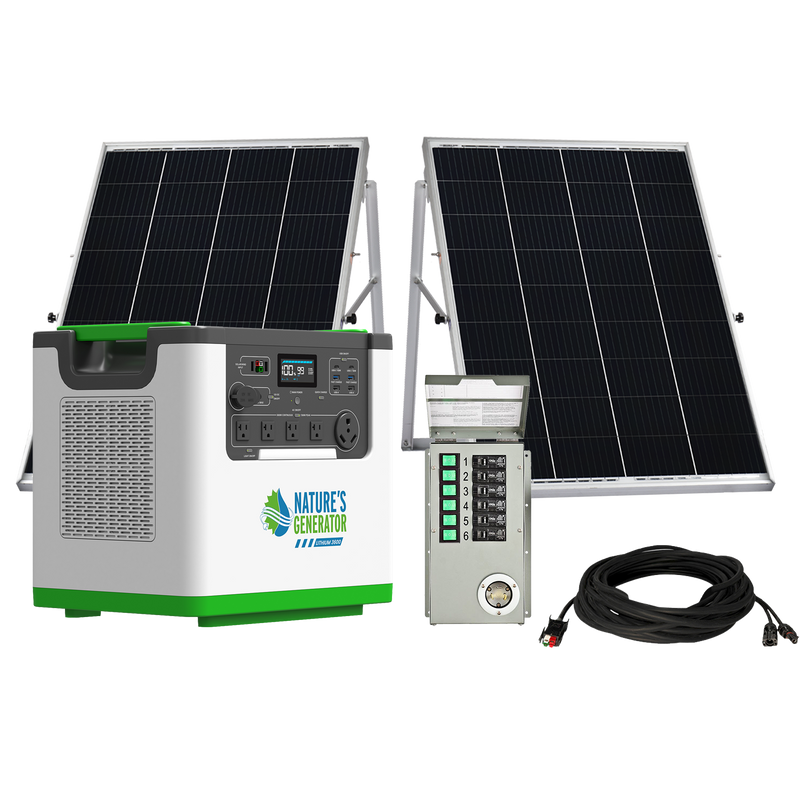 Nature's Generator Lithium 3600 Portable Power Station with Transfer Switch