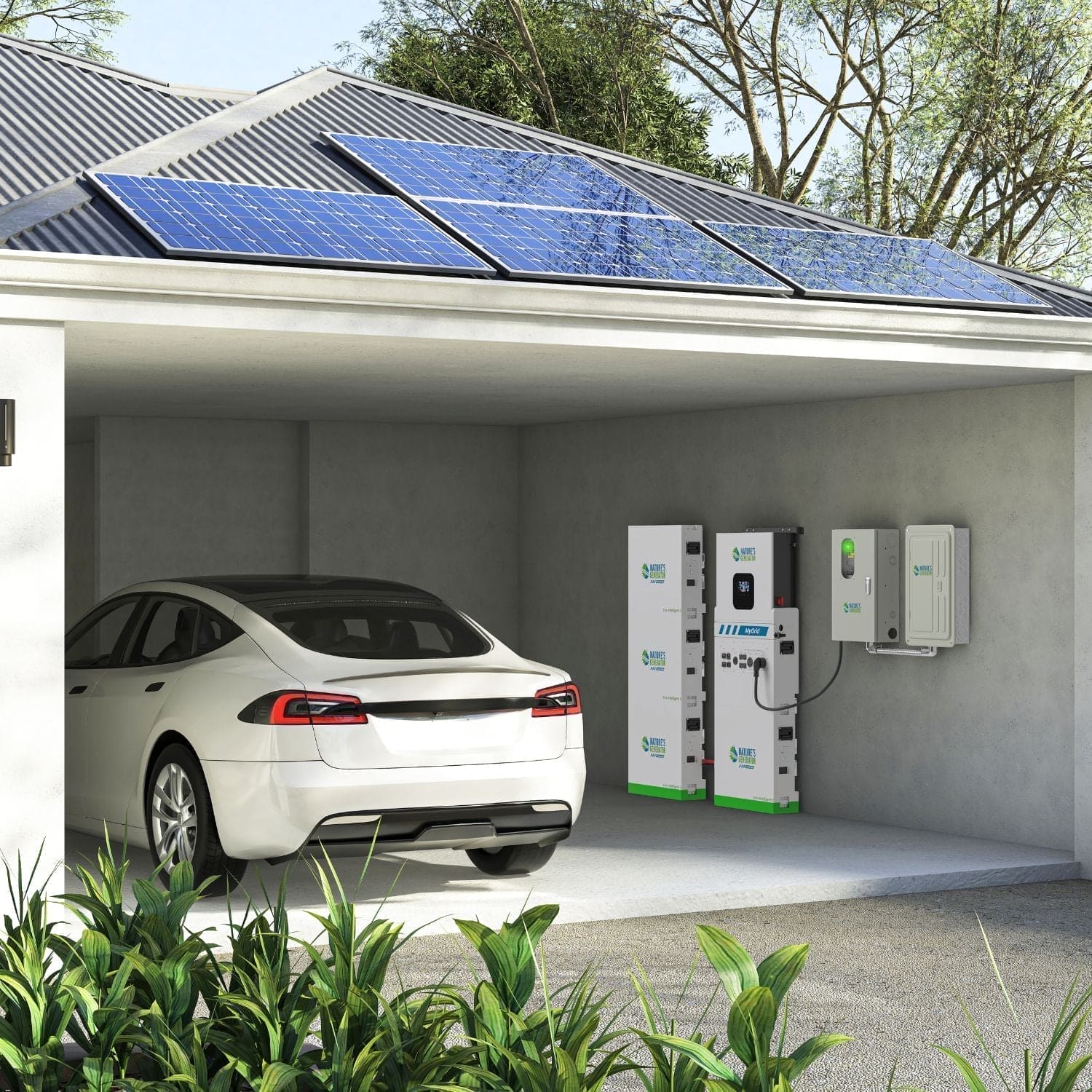 Nature's Generator MyGrid 10K Solar Generator Kit - Generator Vault - MyGrid 10K + 8x Rigid 410W Solar Panel - 