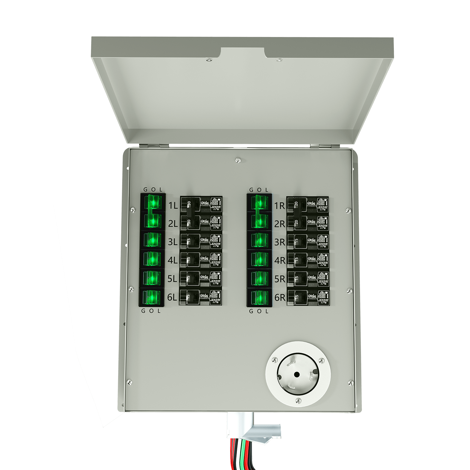 Nature's Generator 12 - Circuit 120/240V 50A Manual Transfer Switch - Generator Vault - 