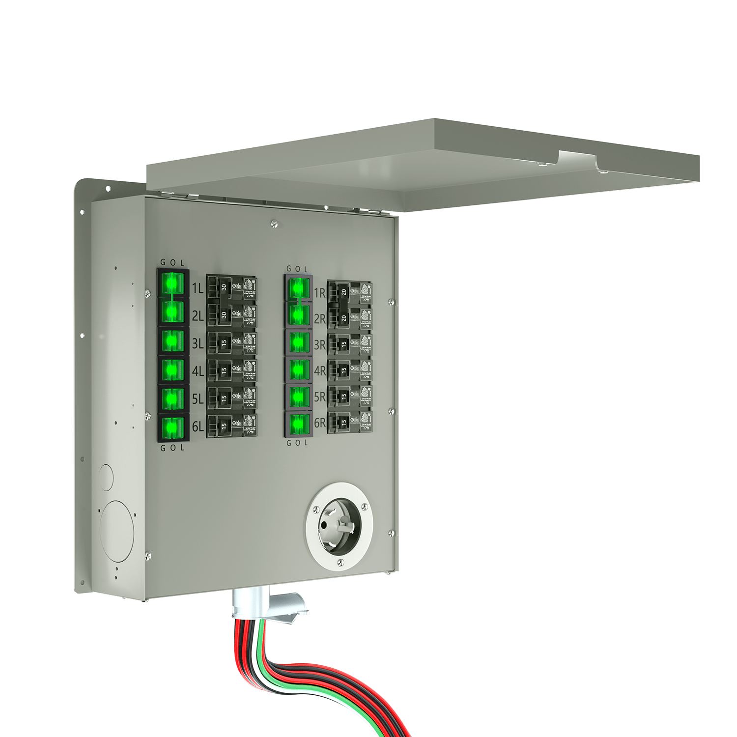 Nature's Generator 12 - Circuit 120/240V 50A Manual Transfer Switch - Generator Vault - 