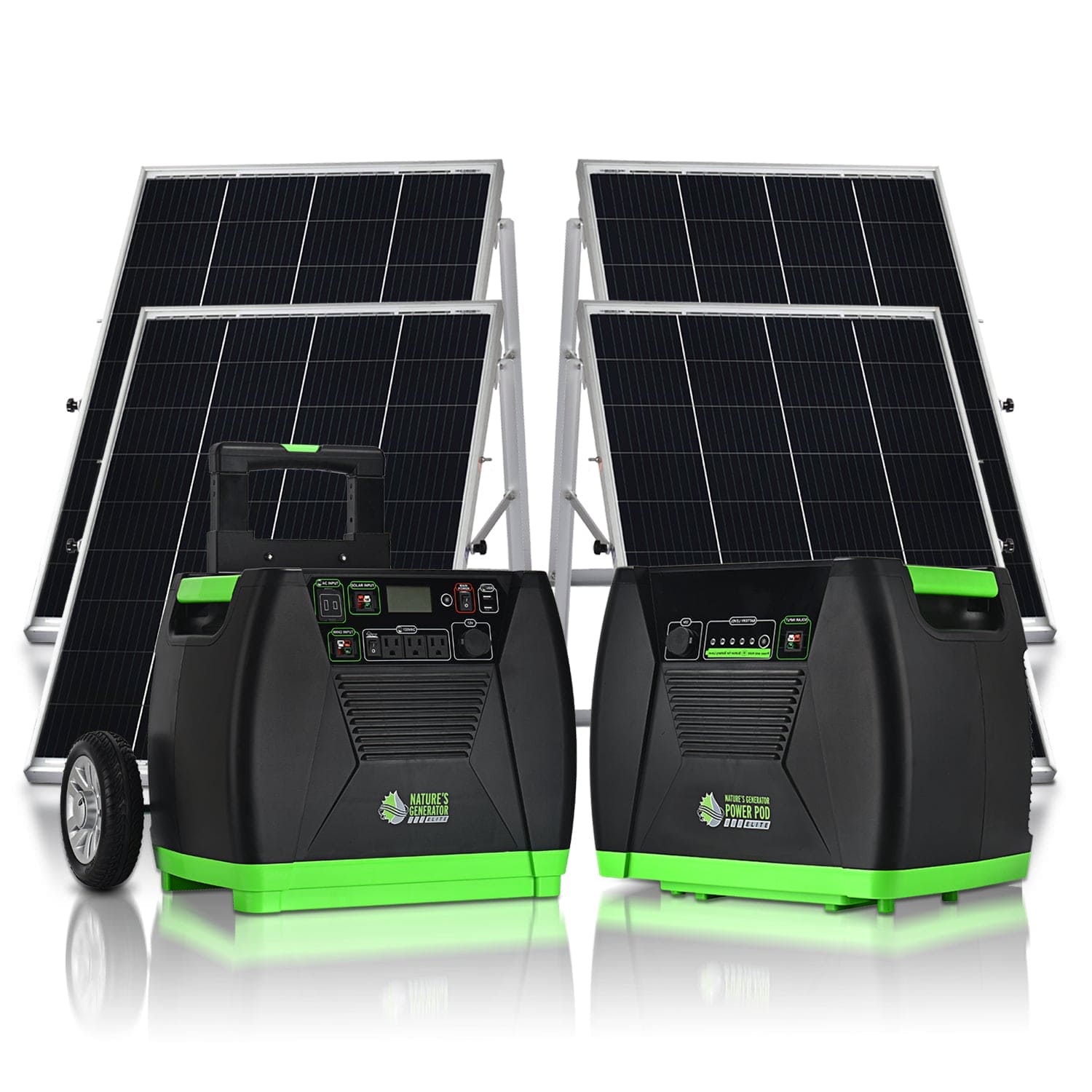 Nature's Generator Elite Gold Solar Generator Kit - Generator Vault - Elite Generator + Power Pod + 4x 100W Rigid Panel - 