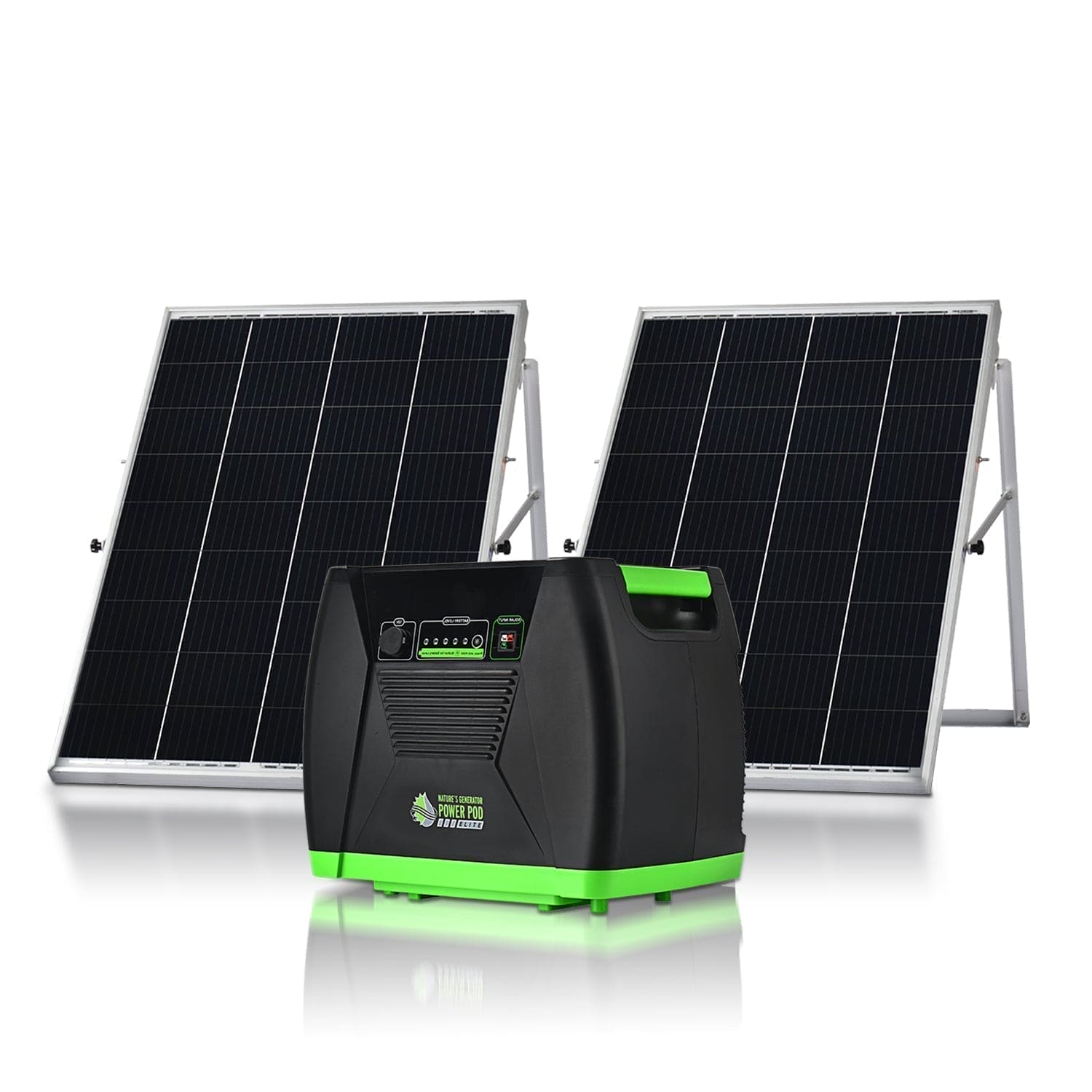Nature's Generator Elite Power Pod Battery Backup Systems - Generator Vault - Elite Power Pod + 2x 100W Rigid Panel - 