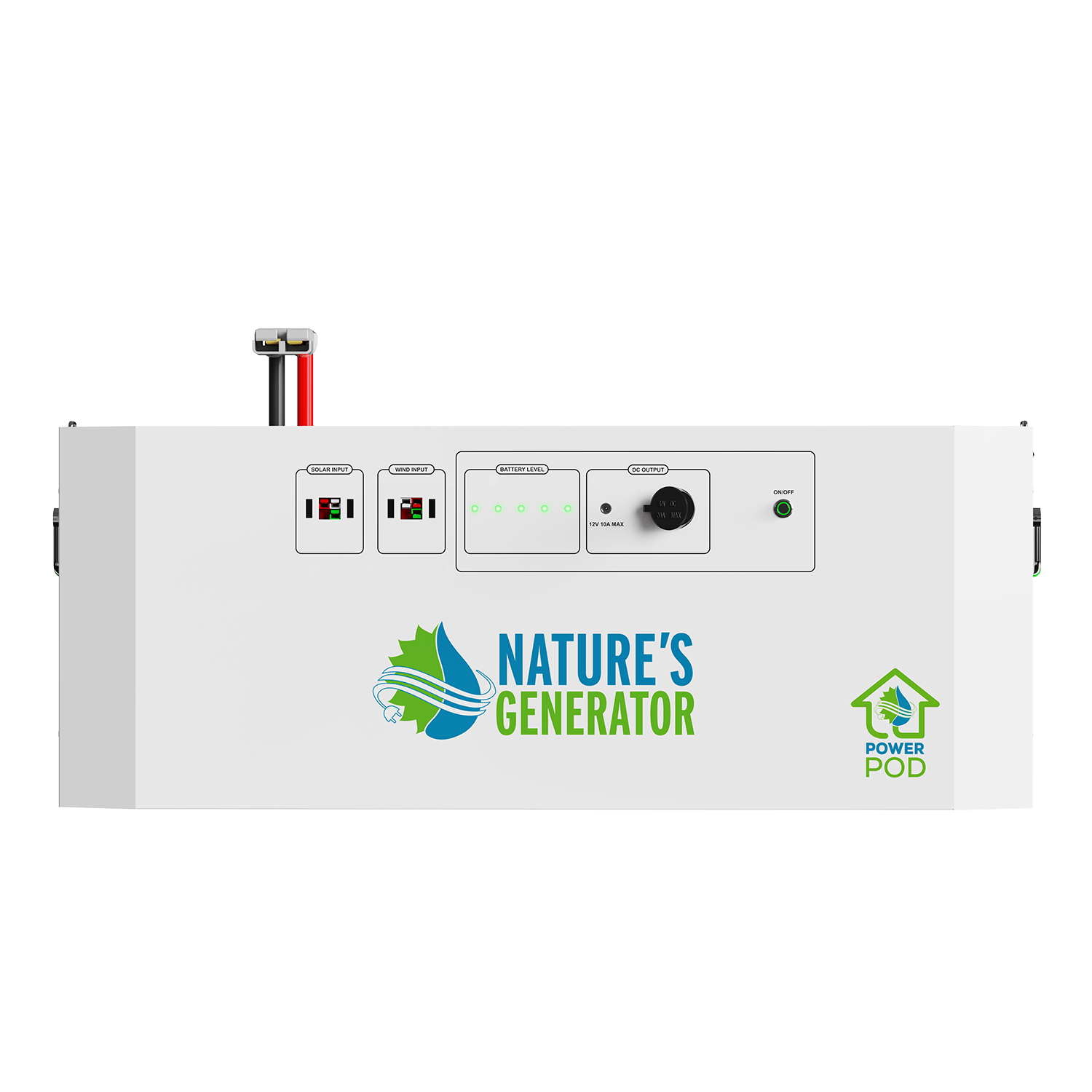Nature's Generator Powerhouse V2 Portable Power Station with Transfer Switch - Generator Vault - Powerhouse + 2x 410W Rigid Panel + Transfer Switch - 