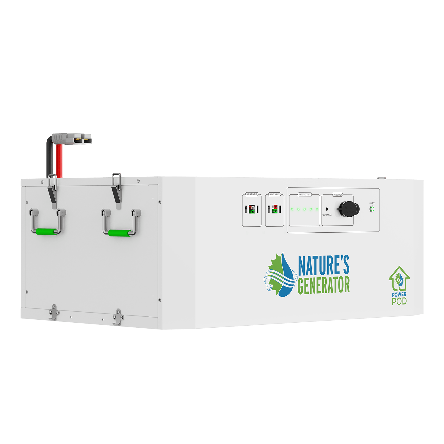 Nature's Generator Powerhouse Power Pod Battery Backup Systems - Generator Vault - Power Pod + 2x 410W Rigid Panel - 