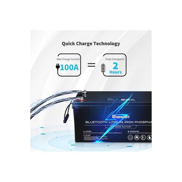Renogy 12V 200Ah Lithium Iron Phosphate Battery with Bluetooth - Generator Vault - No - 