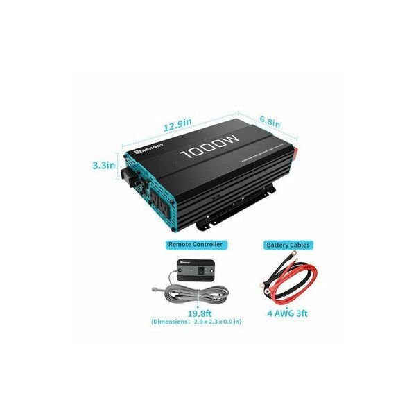 Renogy 1000W 12V Pure Sine Wave Inverter - Generator Vault - 
