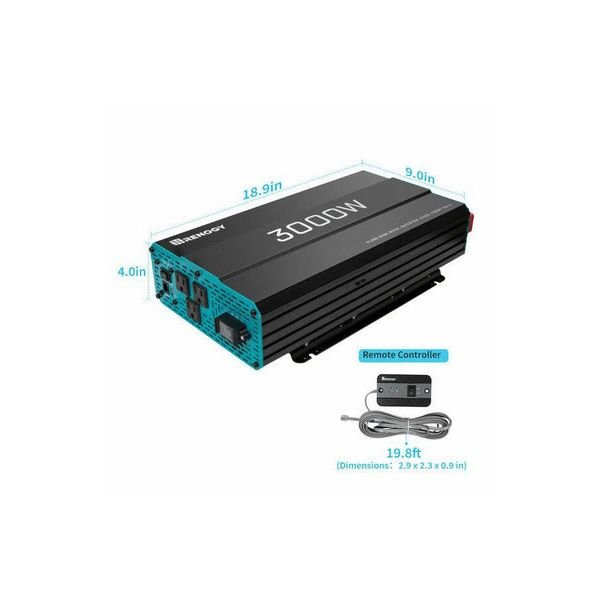 Renogy 3000W 12V Pure Sine Wave Inverter - Generator Vault - 
