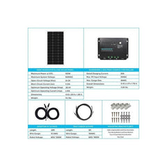 Renogy 100W 12V Monocrystalline Solar Starter Kit With Wanderer Charge Controller