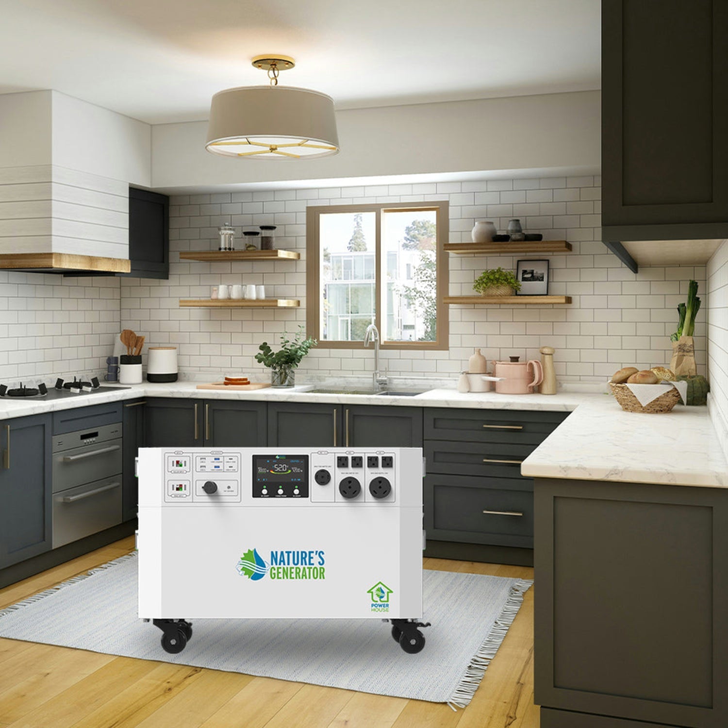 Nature's Generator Powerhouse V2 Portable Power Station - Generator Vault - Powerhouse (7200W/4800Wh) - 