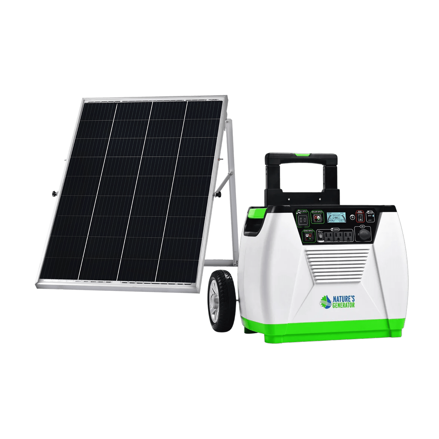 Nature's Generator 1800W Gold Solar Generator Kit - Generator Vault - Standard 1800 + 100W Rigid Panel - 