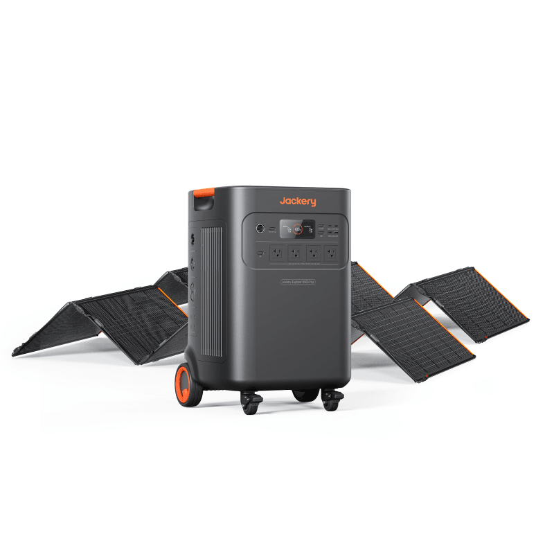 Jackery Solar Generator 5000 Plus Solar Generator Kit - Generator Vault - Explorer 5000 Plus + SolarSaga 500 X x 2 - 