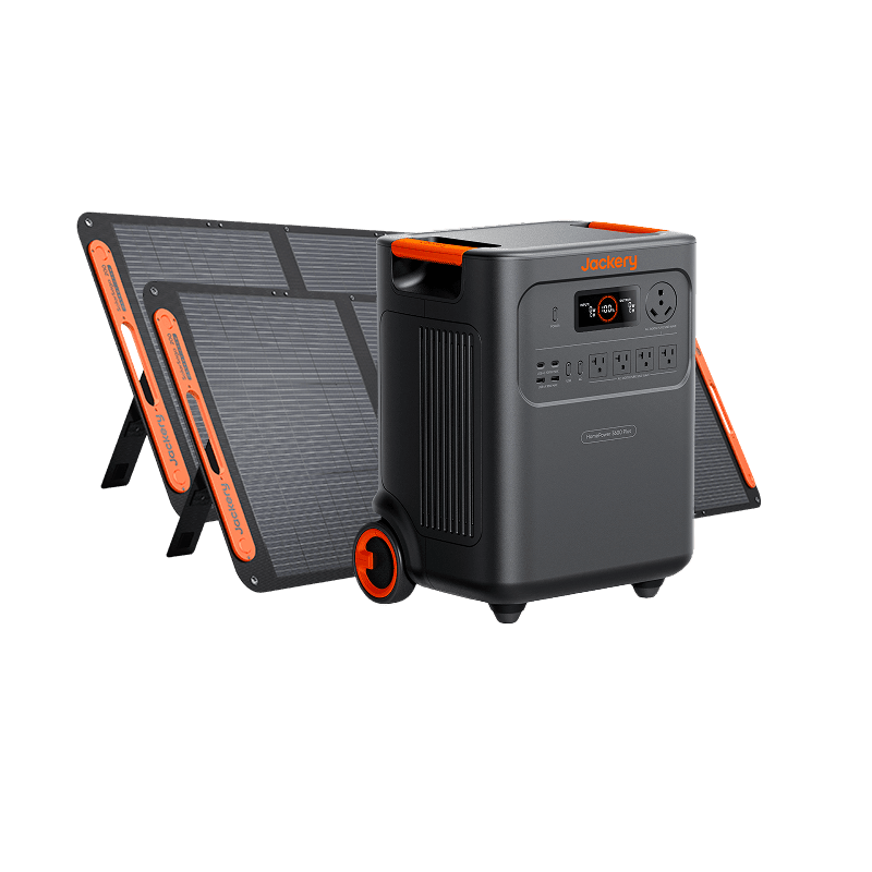 Jackery Solar Generator HomePower 3600 Plus Solar Generator Kit - Generator Vault - HomePower 3600 Plus + SolarSaga 200W x 2 - 