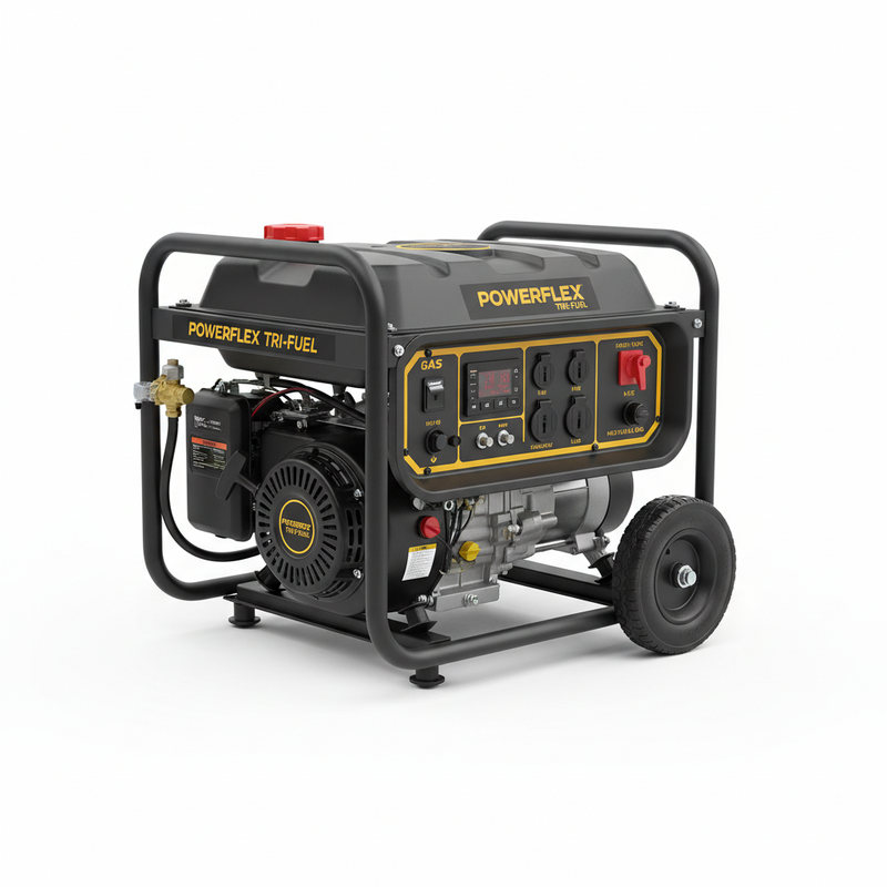 Portable Tri-Fuel Generator 4500W on white background