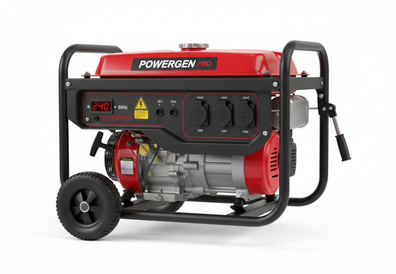 Portable Gasoline Generator 3500W on white background
